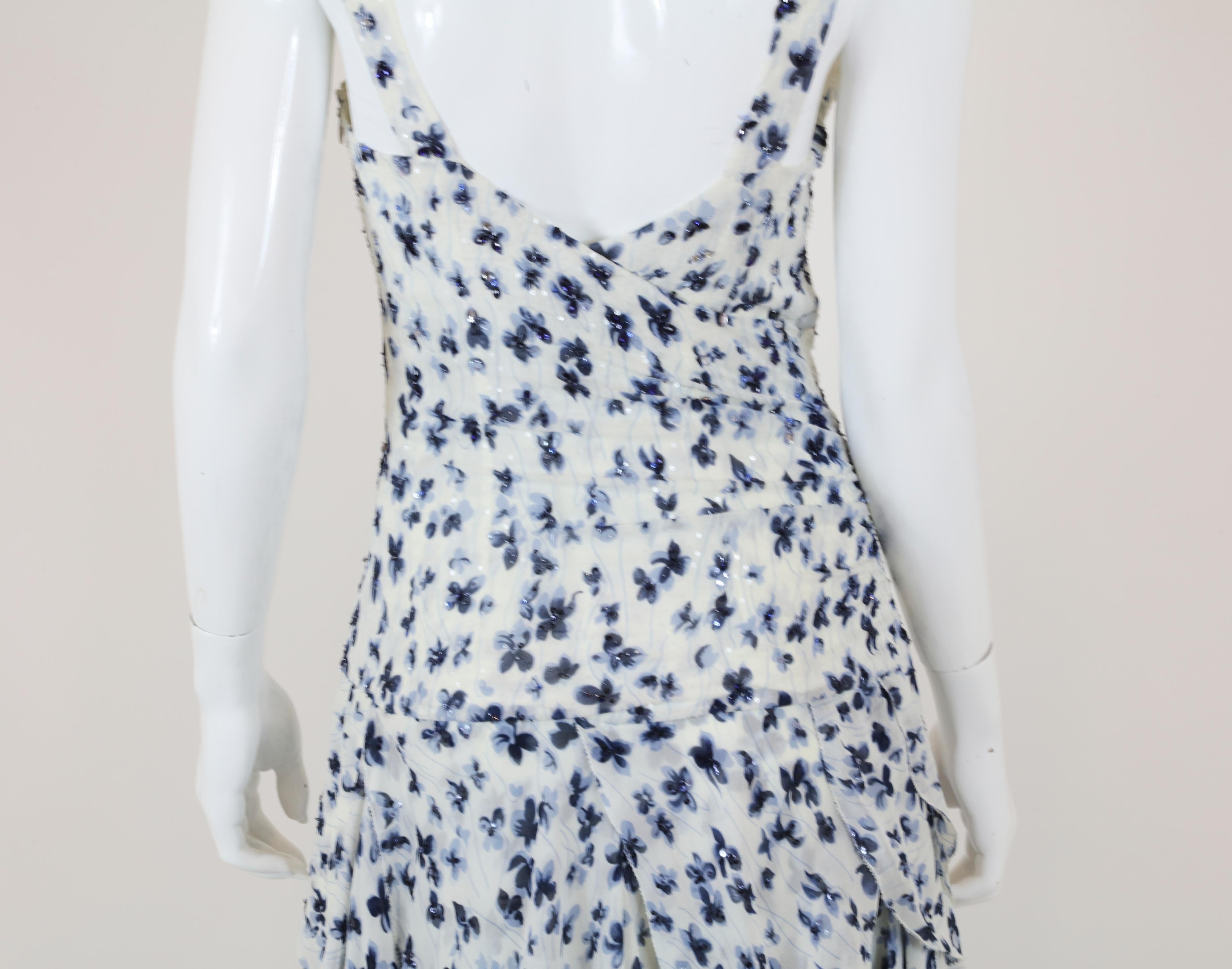 ralph lauren white and blue dress