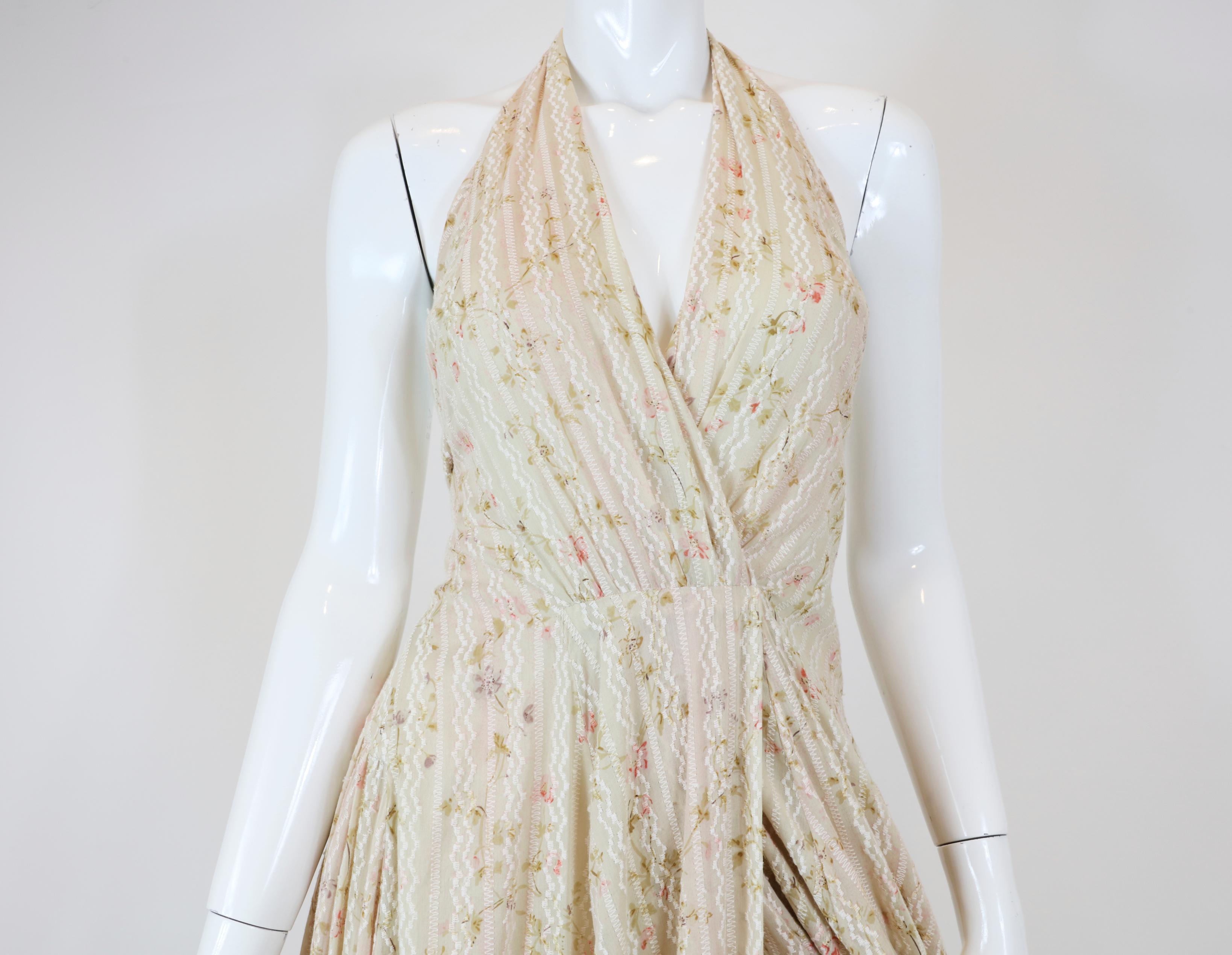 Damen Ralph Lauren Kollektion Größe 2 Gold Kleid
Neckholder-Top mit Blumendruck 