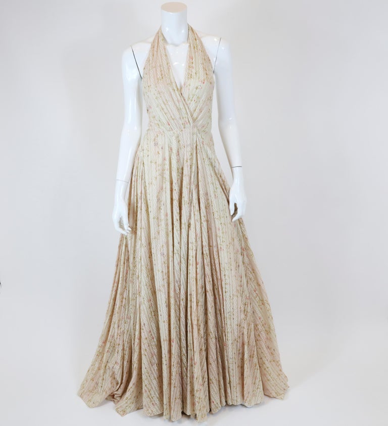 Women's Ralph Lauren Collection Size Beige Dress at 1stDibs