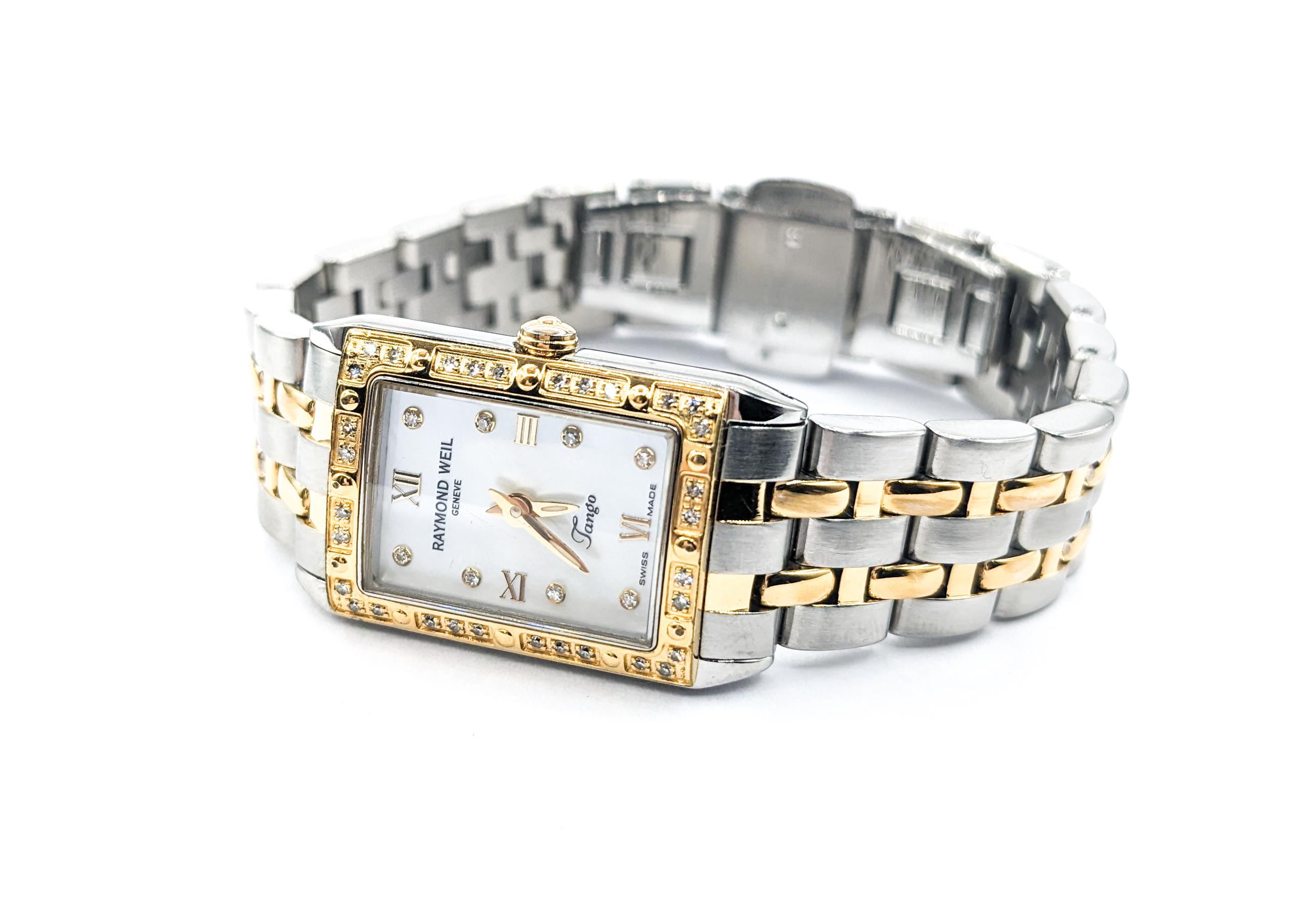 Women's Raymond Weil Two Tone Watch In Stainless Steel For Sale 2