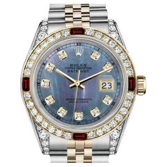 Rolex 31mm Datejust zweifarbige Jubiläums-Tahiti-Diamant-Zifferblattuhr 69173