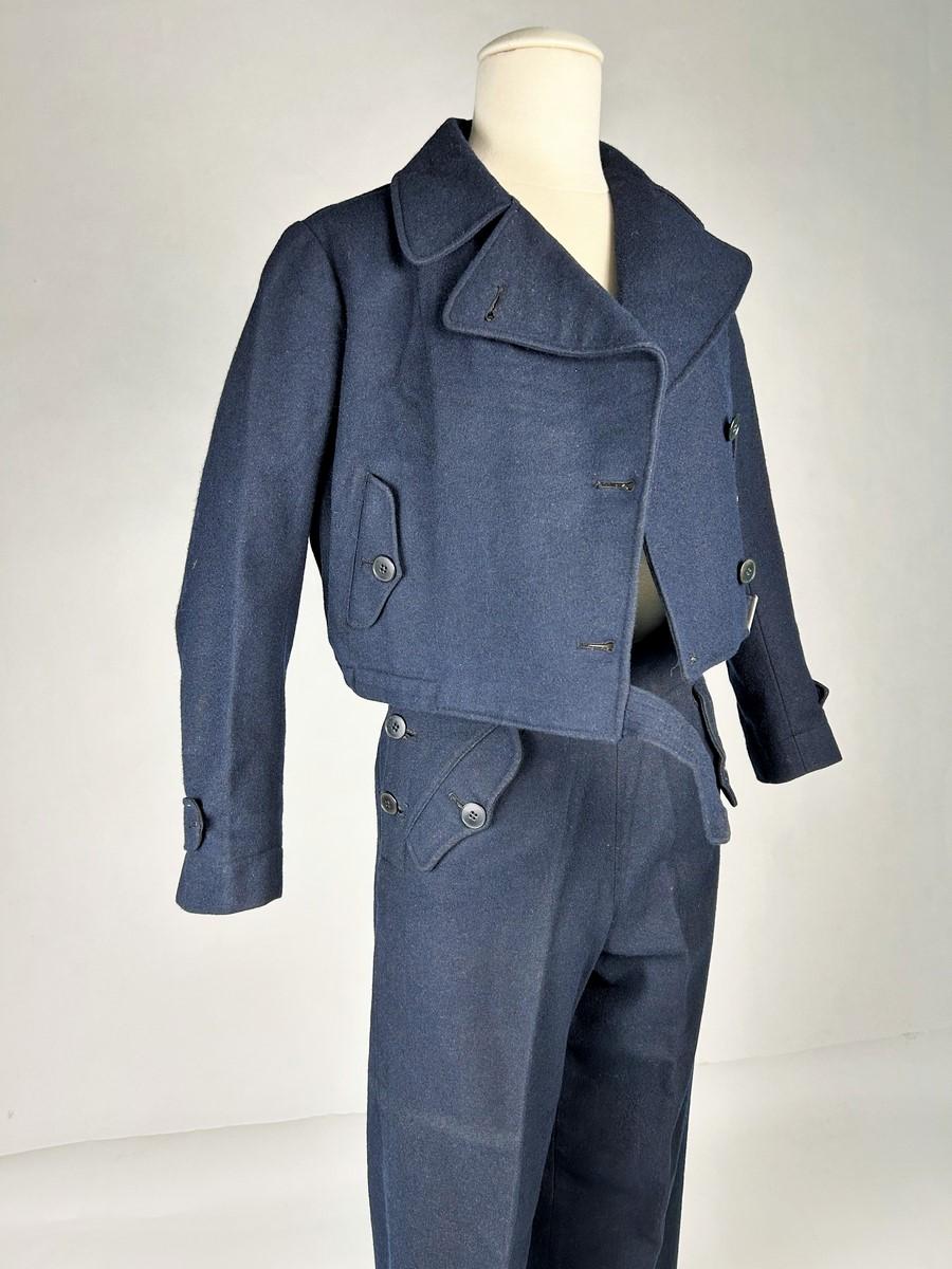 Women's ski jacket and trousers in navy wool - Galeries Lafayette Paris C. 1930 5