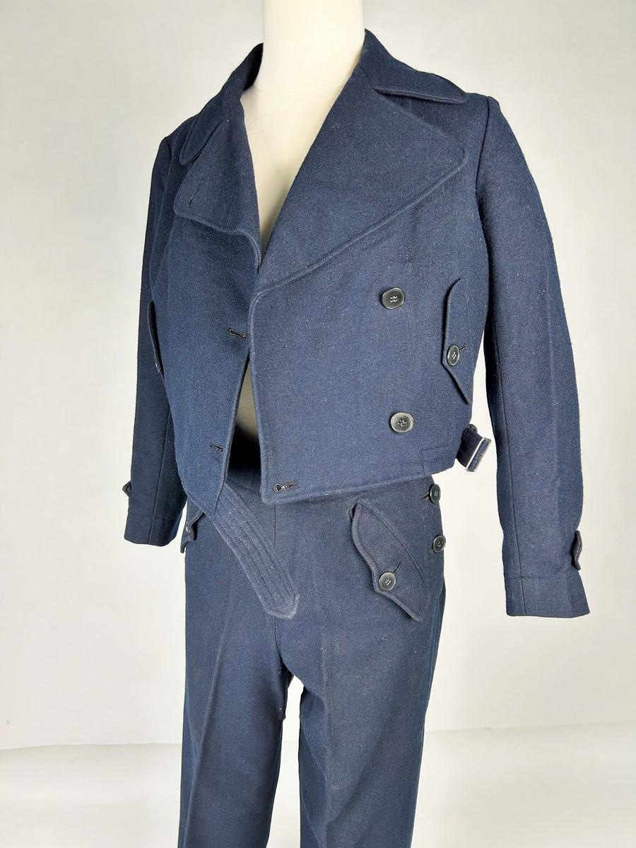 Women's ski jacket and trousers in navy wool - Galeries Lafayette Paris C. 1930 3