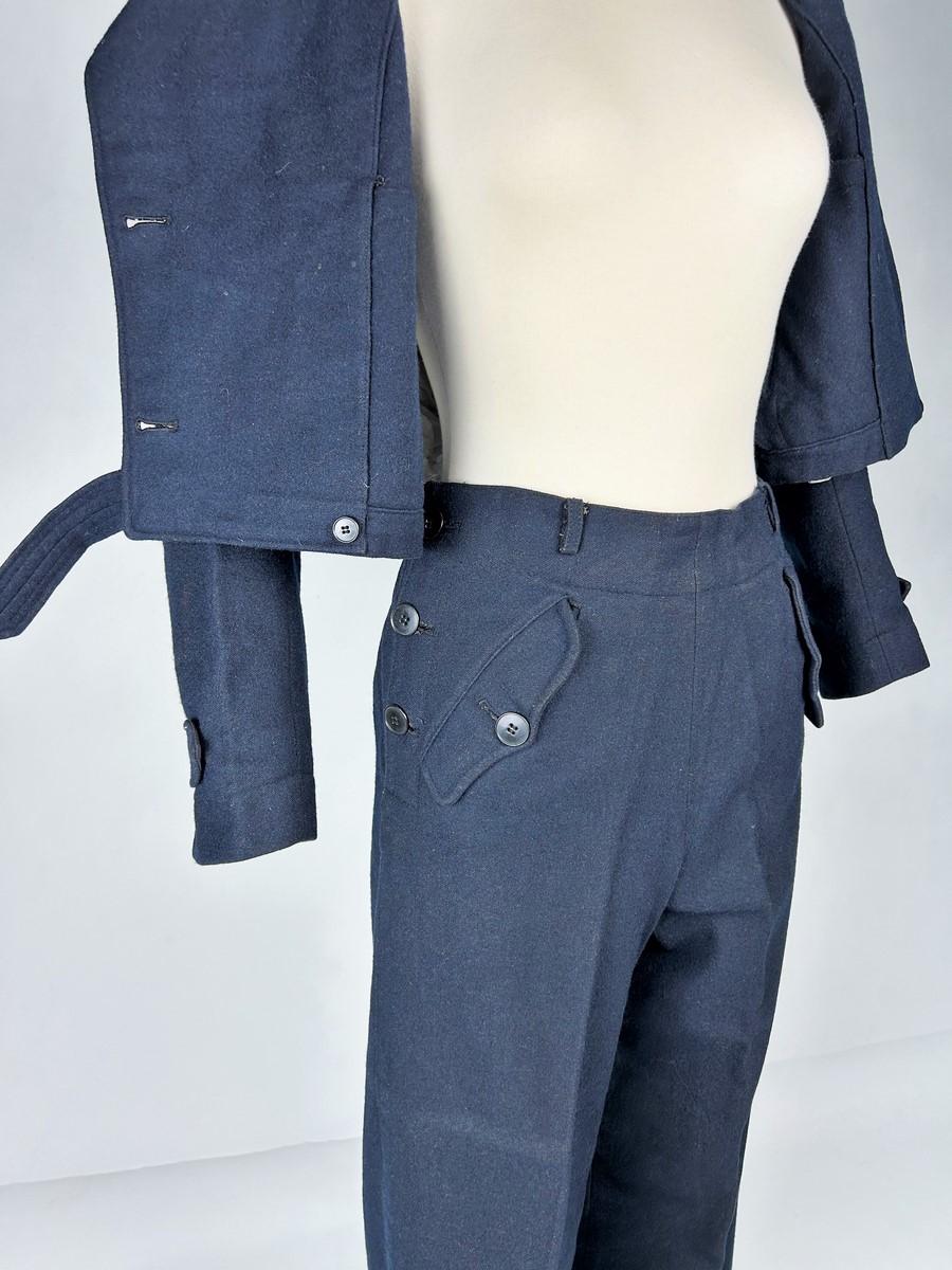 Women's ski jacket and trousers in navy wool - Galeries Lafayette Paris C. 1930 4