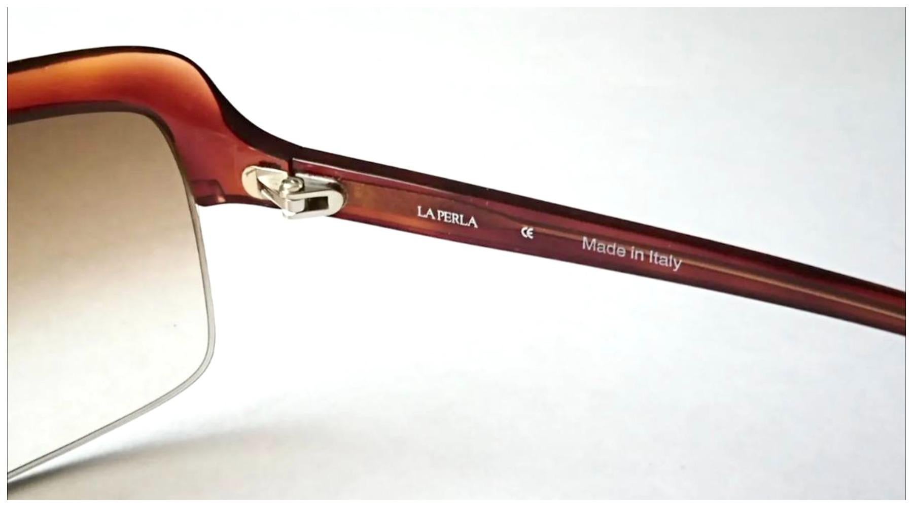 Damen-Sonnenbrille La Perla art.063M col. 0710 (Hergestellt in Italien) im Angebot 3