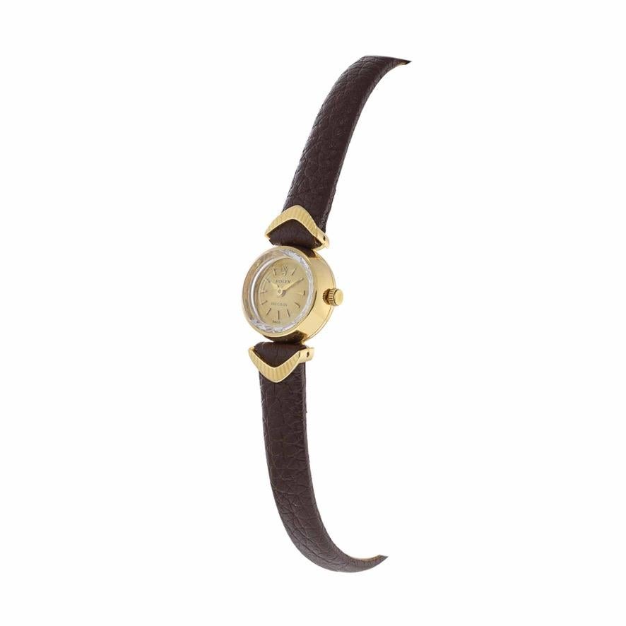 Retro Women's Vintage Rolex Watch 18K Gold For Sale