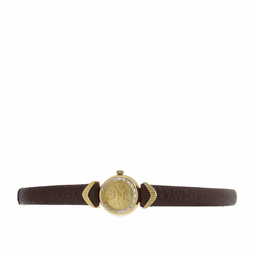 Damen Vintage Rolex Damenuhr 18K Gold im Zustand „Gut“ in New York, NY