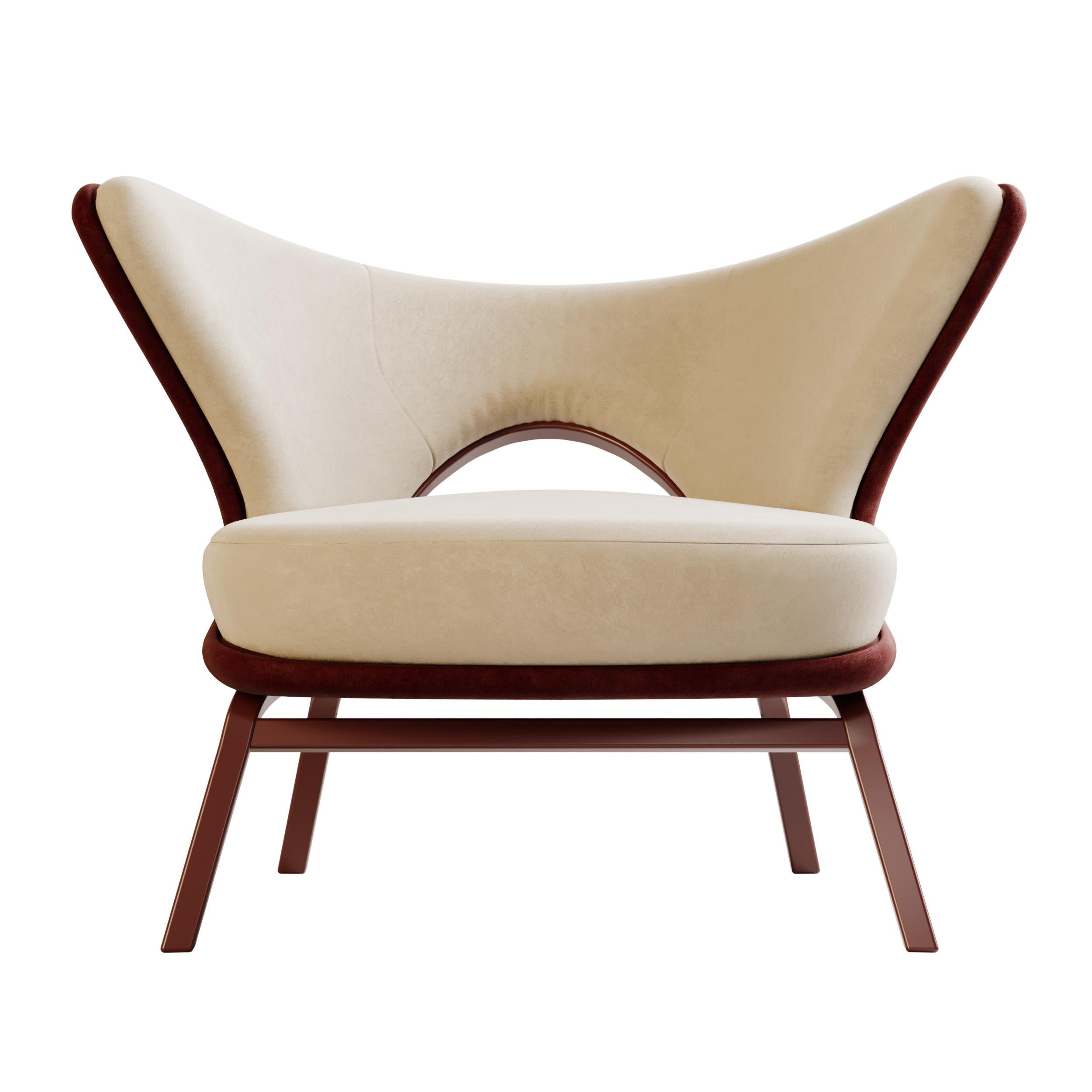 A true statement of luxury
We are combining the finest and ancient craftsmanship with luxurious levels of design, quality, and comfort. 

Kotor Armchair, Modern Collection, Lacquered Wood, Suede Fabric - Traditional Handcrafted in Portugal 

It is