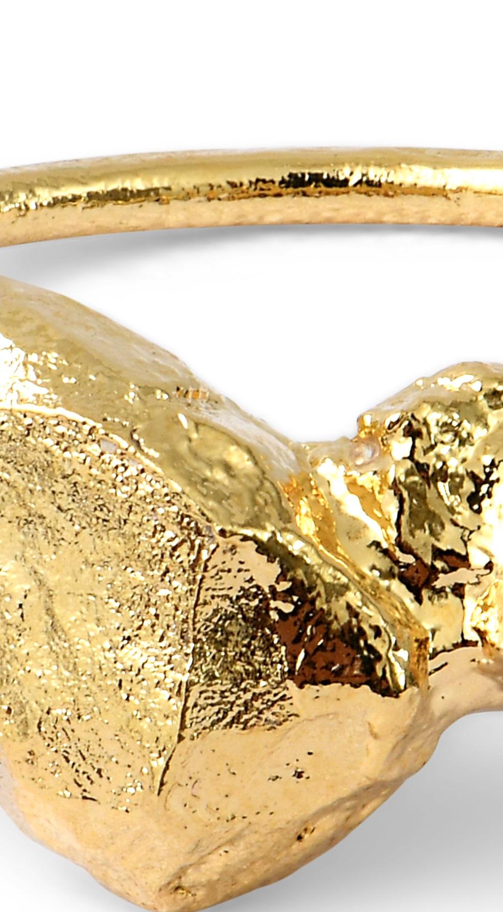Altro Anello Wonder Sapiens 0 scolpito a mano in bronzo placcato oro 24k di Marion Fillancq in vendita