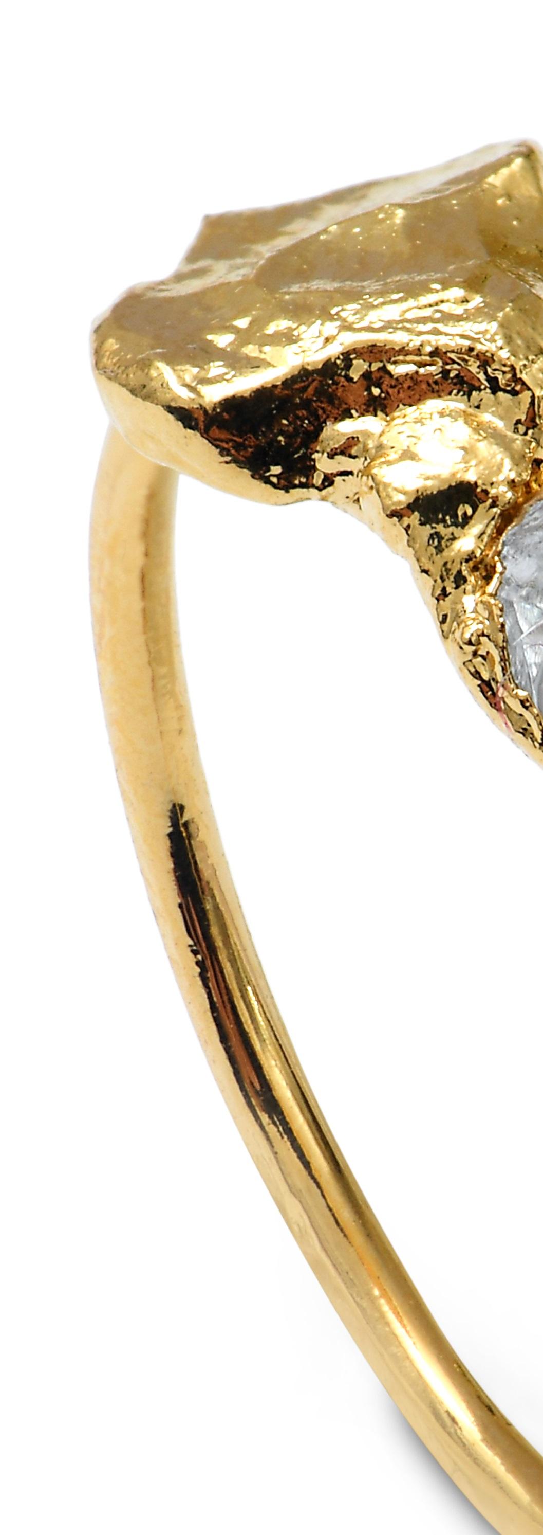 Anello Wonder Sapiens 1 scolpito a mano in bronzo placcato oro 24k di Marion Fillancq In condizioni Nuovo in vendita a Geneve, CH