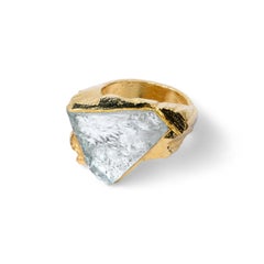 Wonder Sapiens 10 Anillo esculpido a mano, bronce chapado en oro de 24 quilates de Marion Fillancq