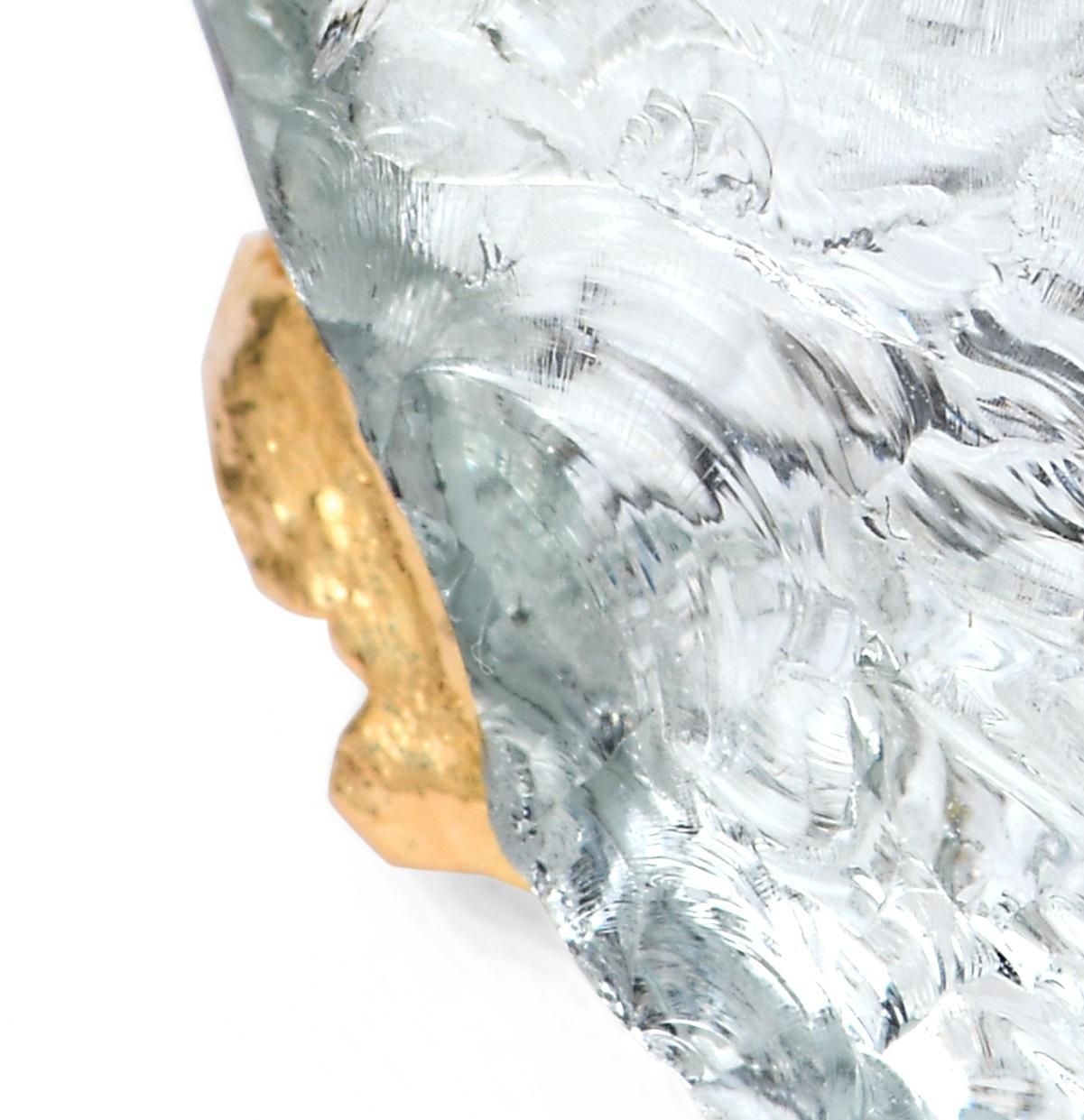 XXIe siècle et contemporain Wonder Sapiens 10 Bague sculptée à la main, bronze plaqué or 24K par Marion Fillancq en vente