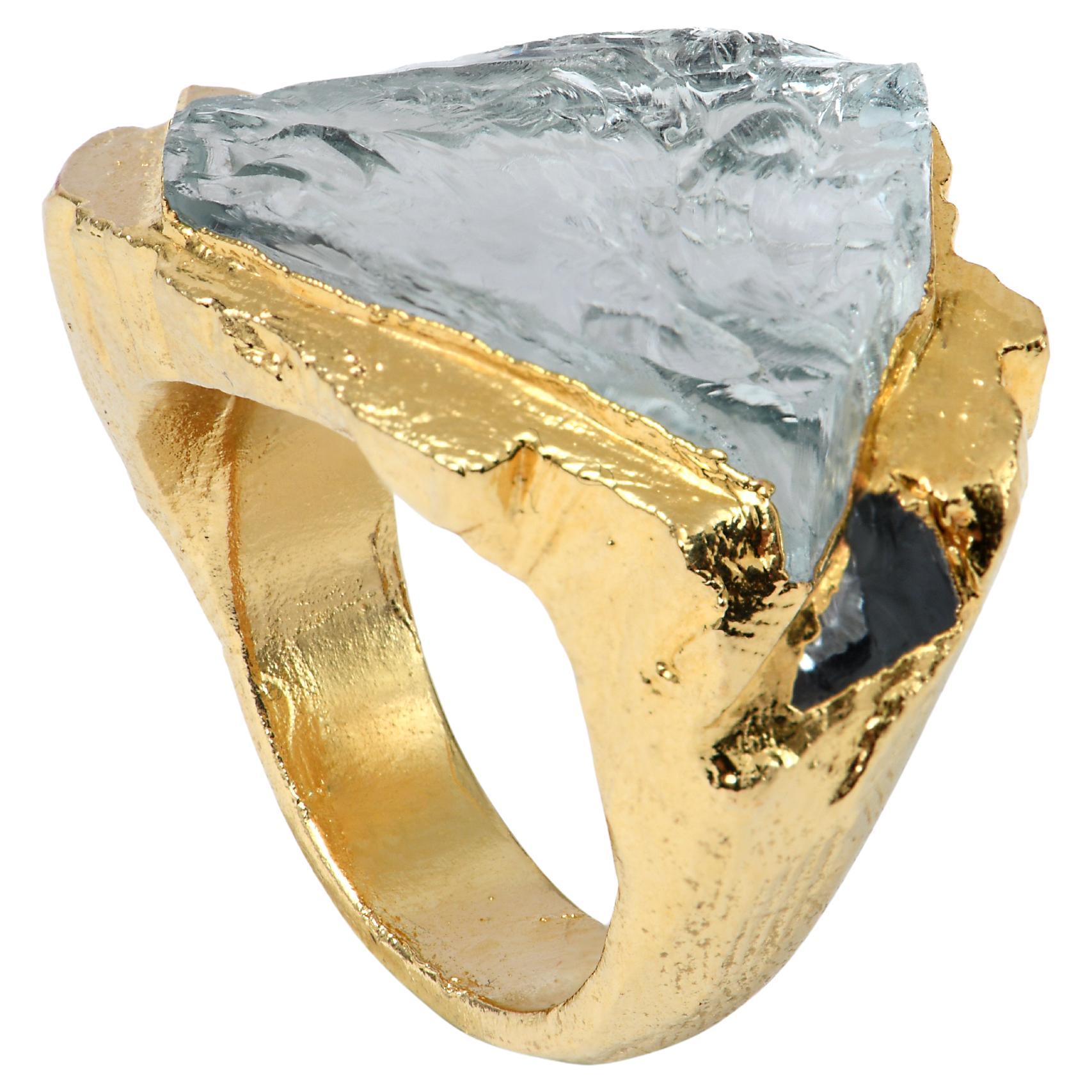 Wonder Sapiens 10 Hand-Sculpted Ring, 24K Gold-Plated Bronze by Marion Fillancq