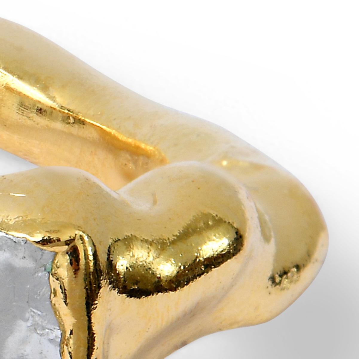 Autre Wonder Sapiens 11 Bague sculptée à la main, bronze plaqué or 24K par Marion Fillancq en vente