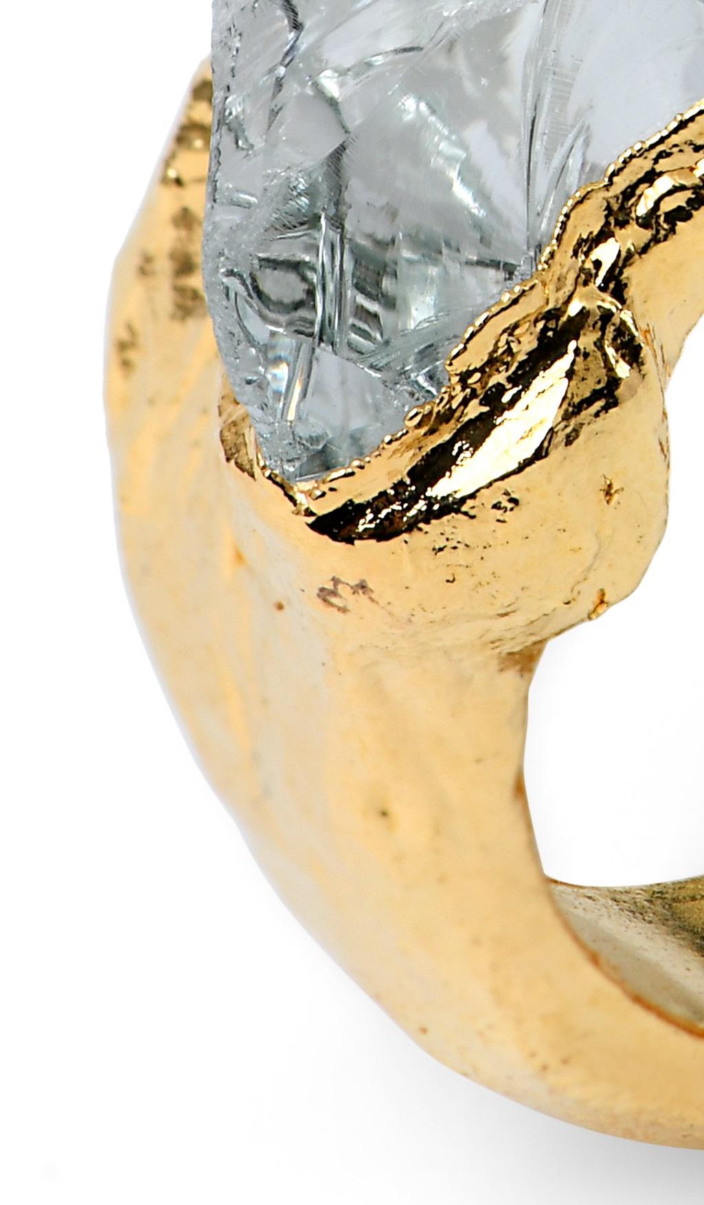 Autre Wonder Sapiens 13 Bague sculptée à la main, bronze plaqué or 24K par Marion Fillancq en vente