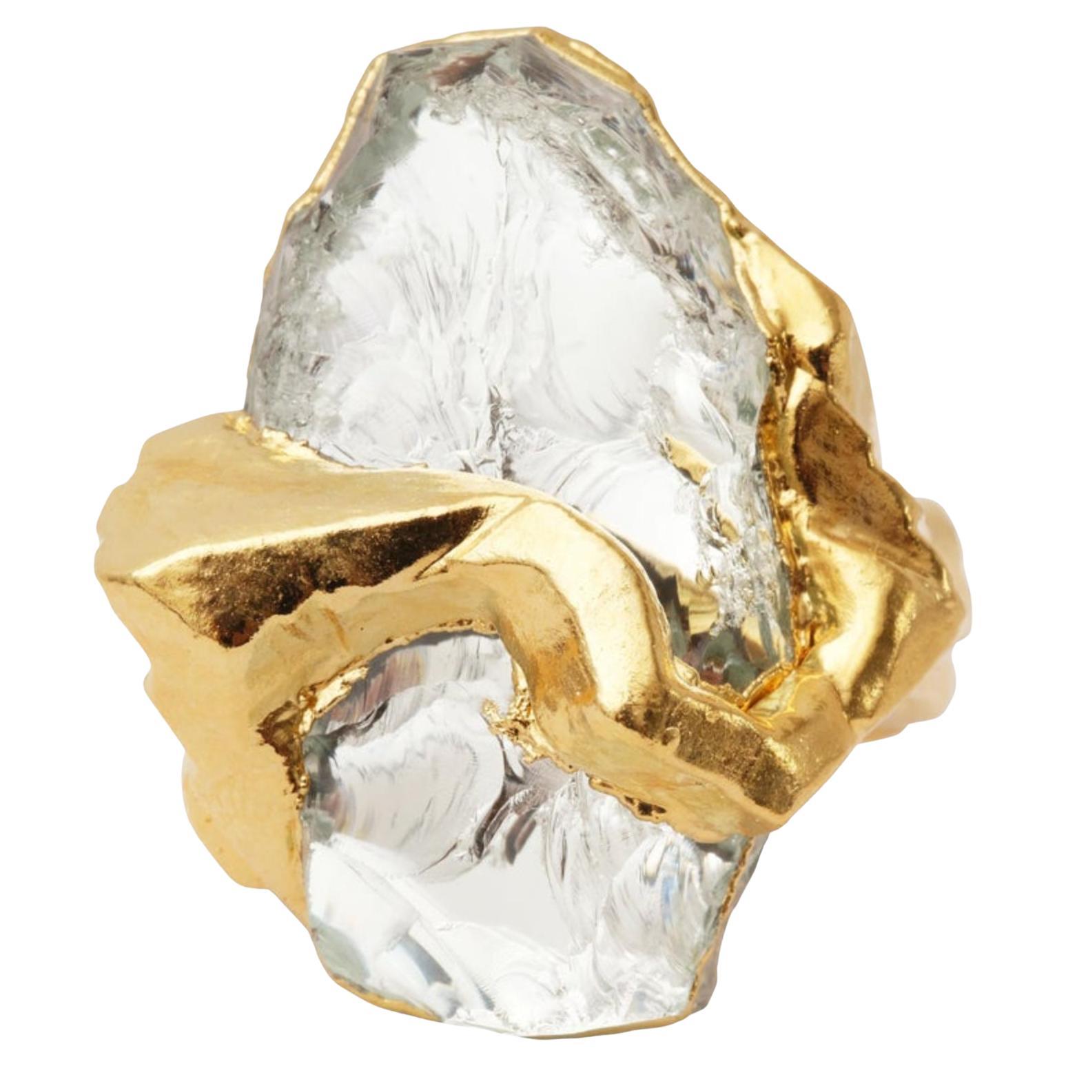 Wonder Sapiens 13 Hand-Sculpted Ring, 24K Gold-Plated Bronze by Marion Fillancq en vente