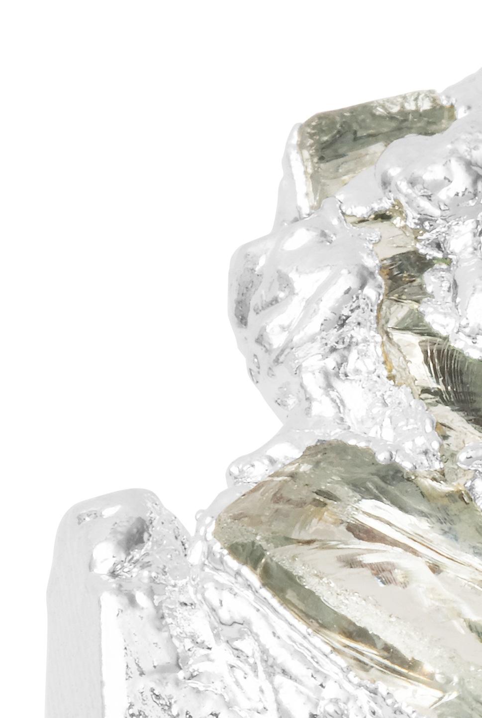 Moderno Anello Wonder Sapiens 14 scolpito a mano in bronzo placcato argento di Marion Fillancq in vendita
