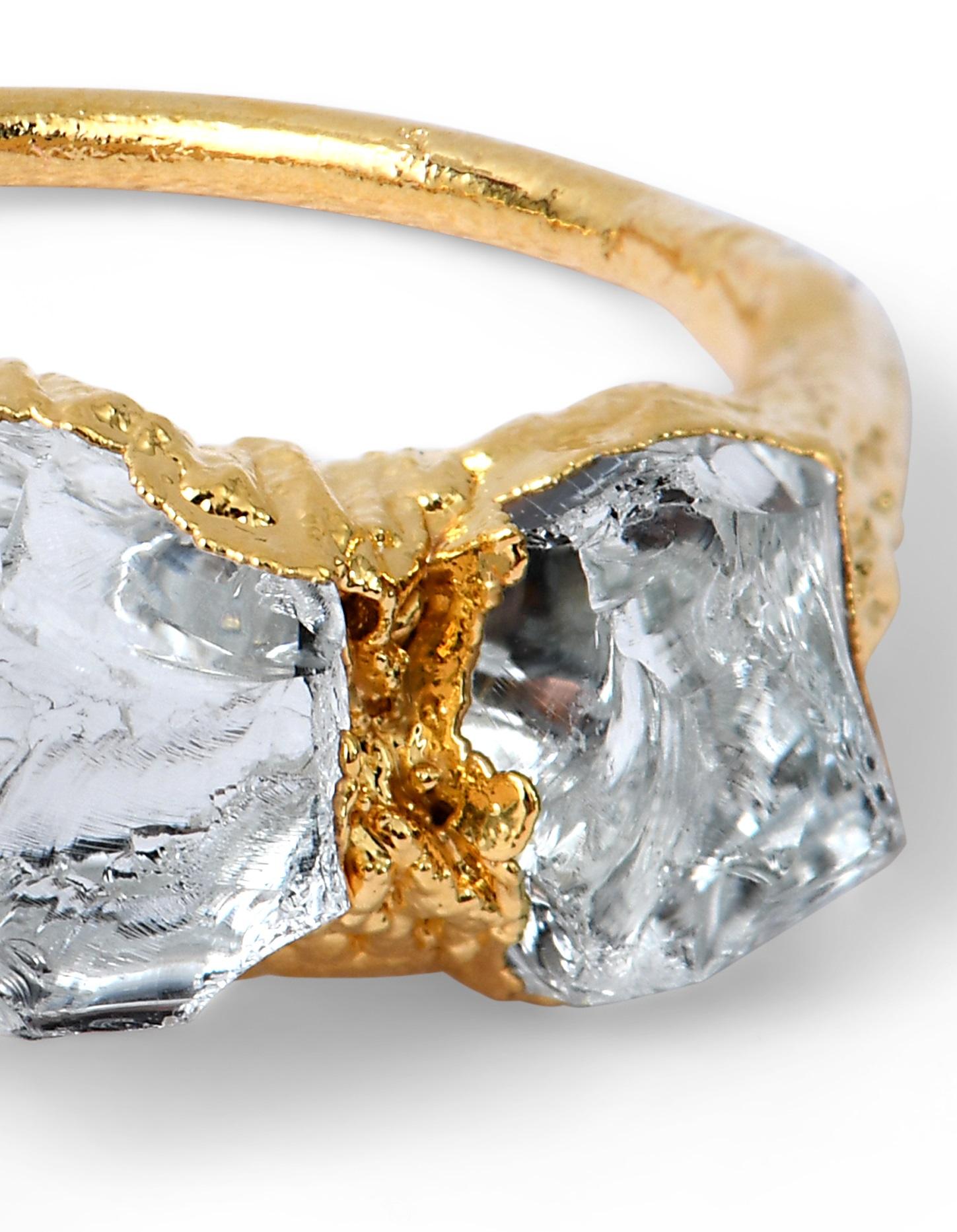 Anello Wonder Sapiens 2 scolpito a mano in bronzo placcato oro 24k di Marion Fillancq In condizioni Nuovo in vendita a Geneve, CH