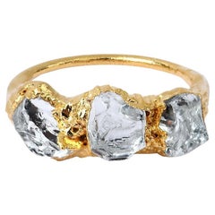 Wonder Sapiens 2 Hand-Sculpted Ring in 24k Gold-Plated Bronze by Marion Fillancq