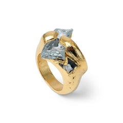 Wonder Sapiens 4 Hand-Sculpted Ring in 24k Gold-Plated Bronze by Marion Fillancq