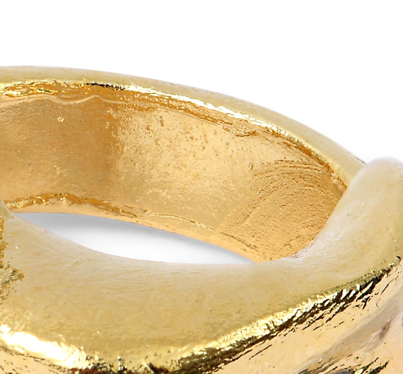 Wonder Sapiens 4 Handgefertigter Ring aus 24k vergoldeter Bronze von Marion Fillancq (Französisch) im Angebot