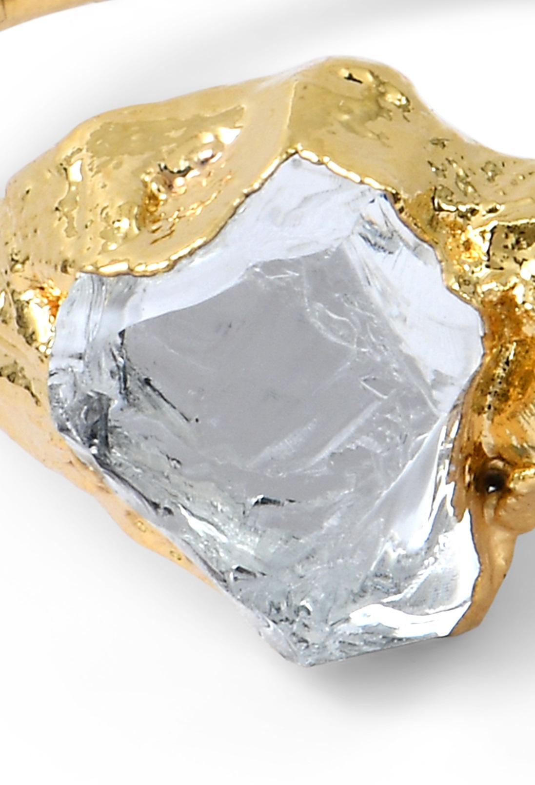 Francese Anello Wonder Sapiens 4 scolpito a mano in bronzo placcato oro 24k di Marion Fillancq in vendita