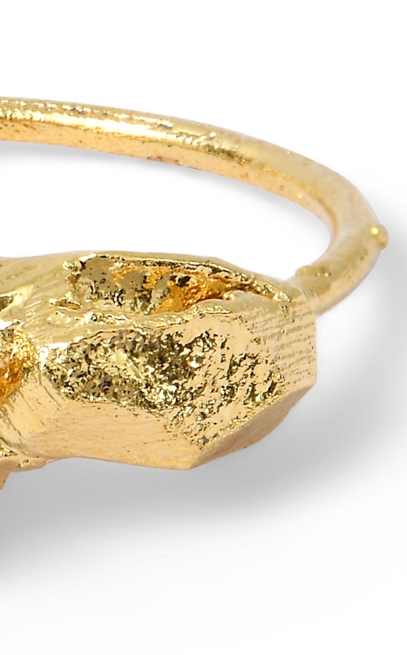 Altro Anello Wonder Sapiens 4 scolpito a mano in bronzo placcato oro 24k di Marion Fillancq in vendita