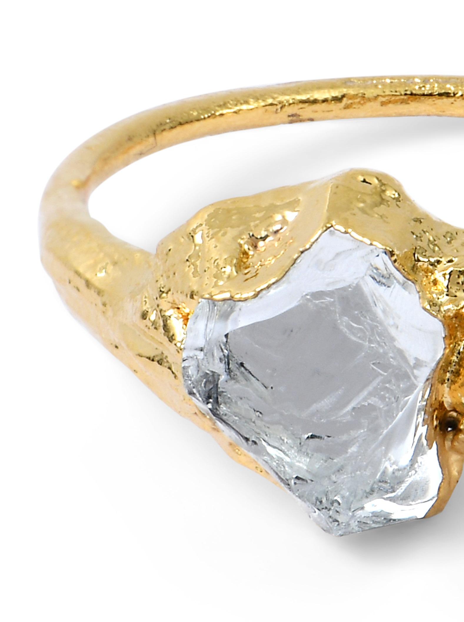 Anello Wonder Sapiens 4 scolpito a mano in bronzo placcato oro 24k di Marion Fillancq In condizioni Nuovo in vendita a Geneve, CH