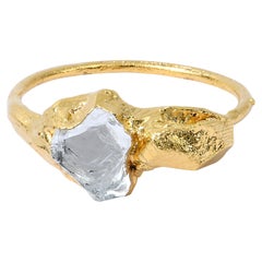 Anello Wonder Sapiens 4 scolpito a mano in bronzo placcato oro 24k di Marion Fillancq