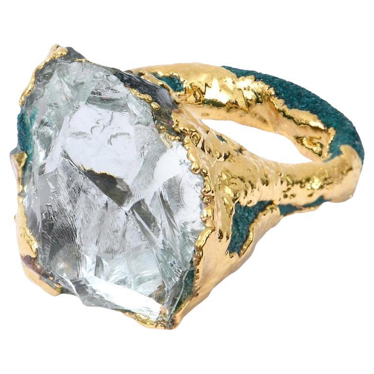 Wonder Sapiens 6 Hand-Sculpted Ring in 24k Gold-Plated Bronze by Marion Fillancq in vendita