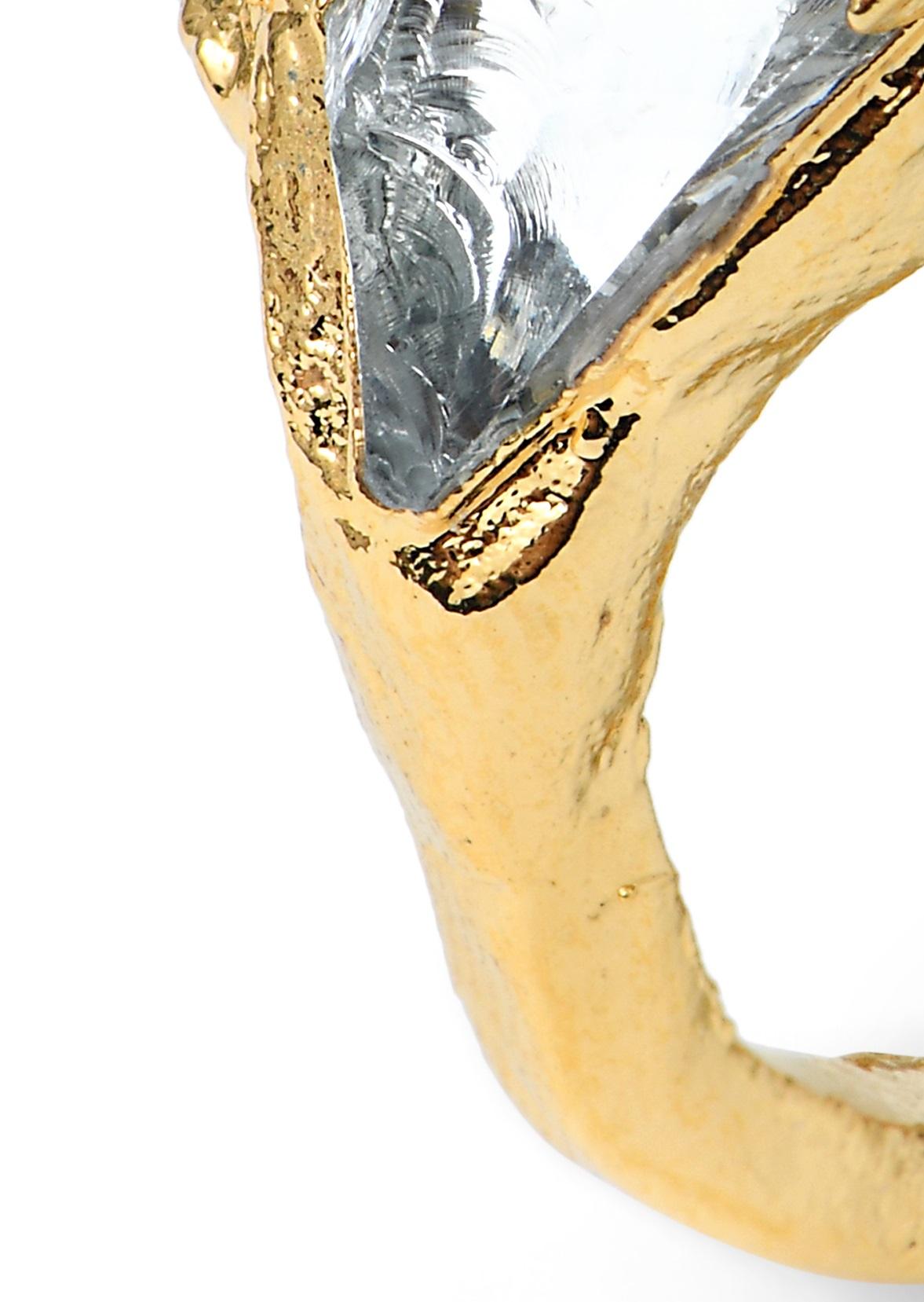 Autre Wonder Sapiens 7 Bague sculptée à la main en bronze plaqué or 24k par Marion Fillancq en vente