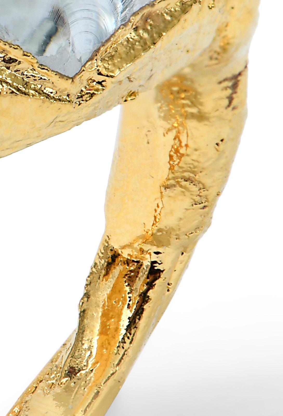 XXIe siècle et contemporain Wonder Sapiens 7 Bague sculptée à la main en bronze plaqué or 24k par Marion Fillancq en vente