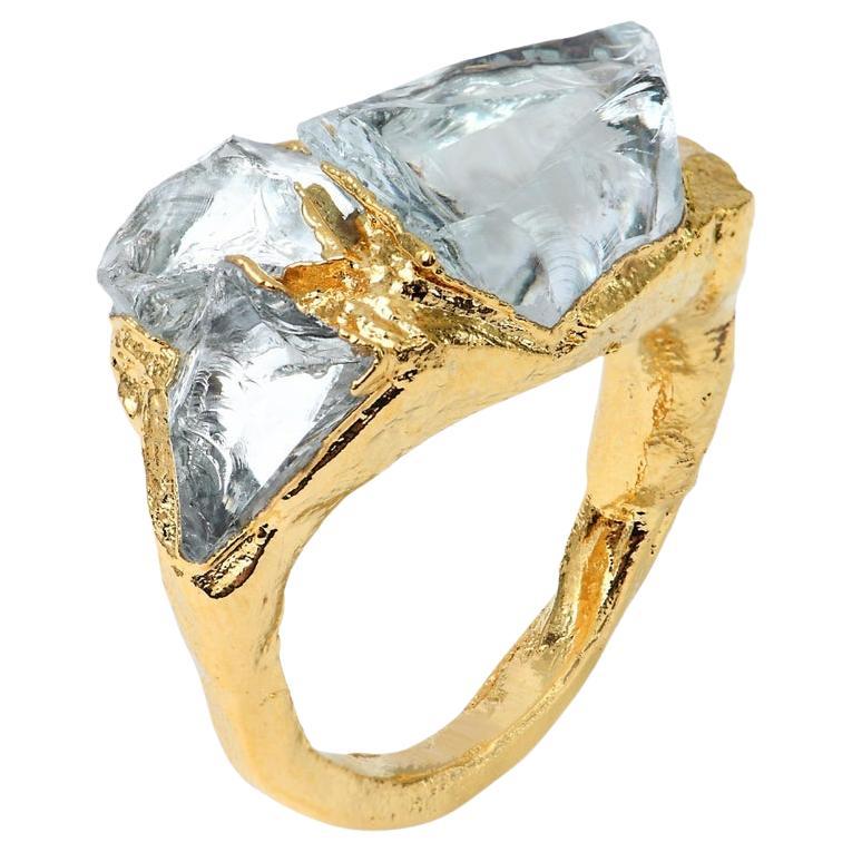 Wonder Sapiens 7 Hand-Sculpted Ring in 24k Gold-Plated Bronze by Marion Fillancq