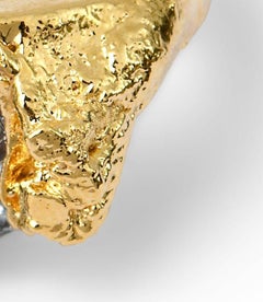 Wonder Sapiens 8 Anillo esculpido a mano en bronce chapado en oro de 24 quilates de Marion Fillancq