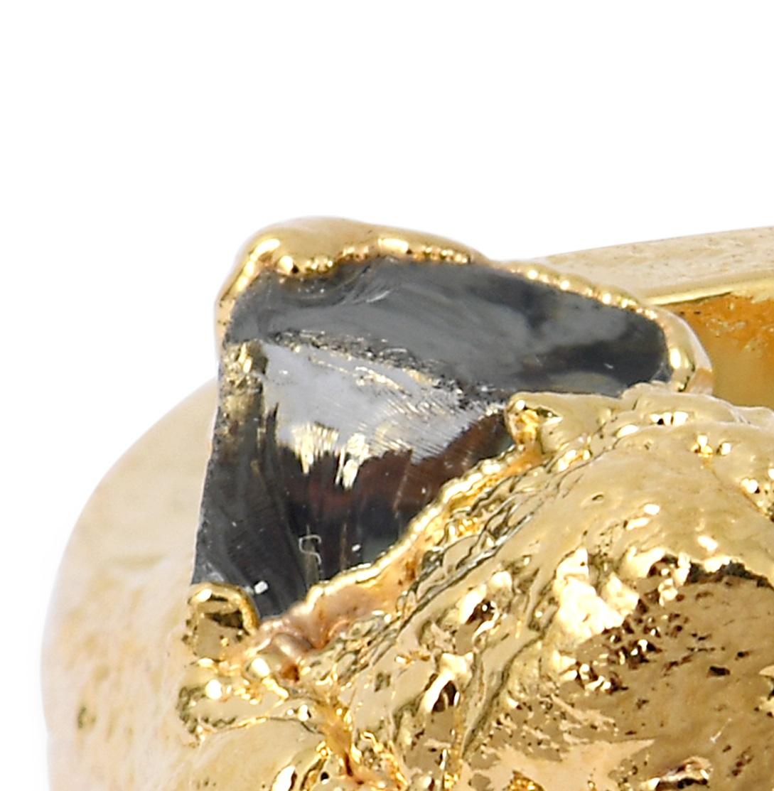 Moderne Wonder Sapiens 8 Bague sculptée à la main en bronze plaqué or 24k par Marion Fillancq en vente