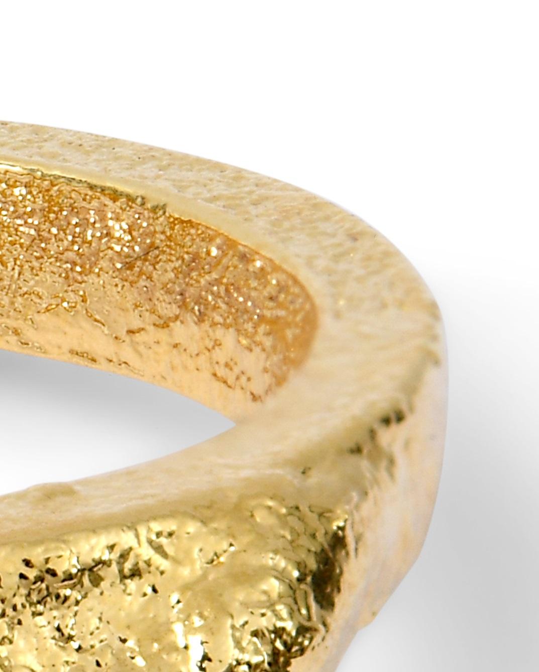 Autre Wonder Sapiens 8 Bague sculptée à la main en bronze plaqué or 24k par Marion Fillancq en vente