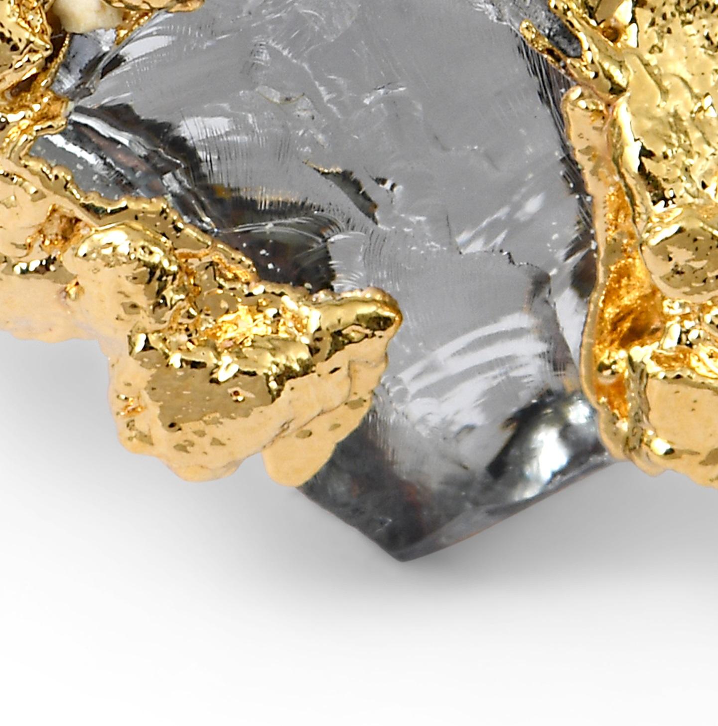 XXIe siècle et contemporain Wonder Sapiens 8 Bague sculptée à la main en bronze plaqué or 24k par Marion Fillancq en vente