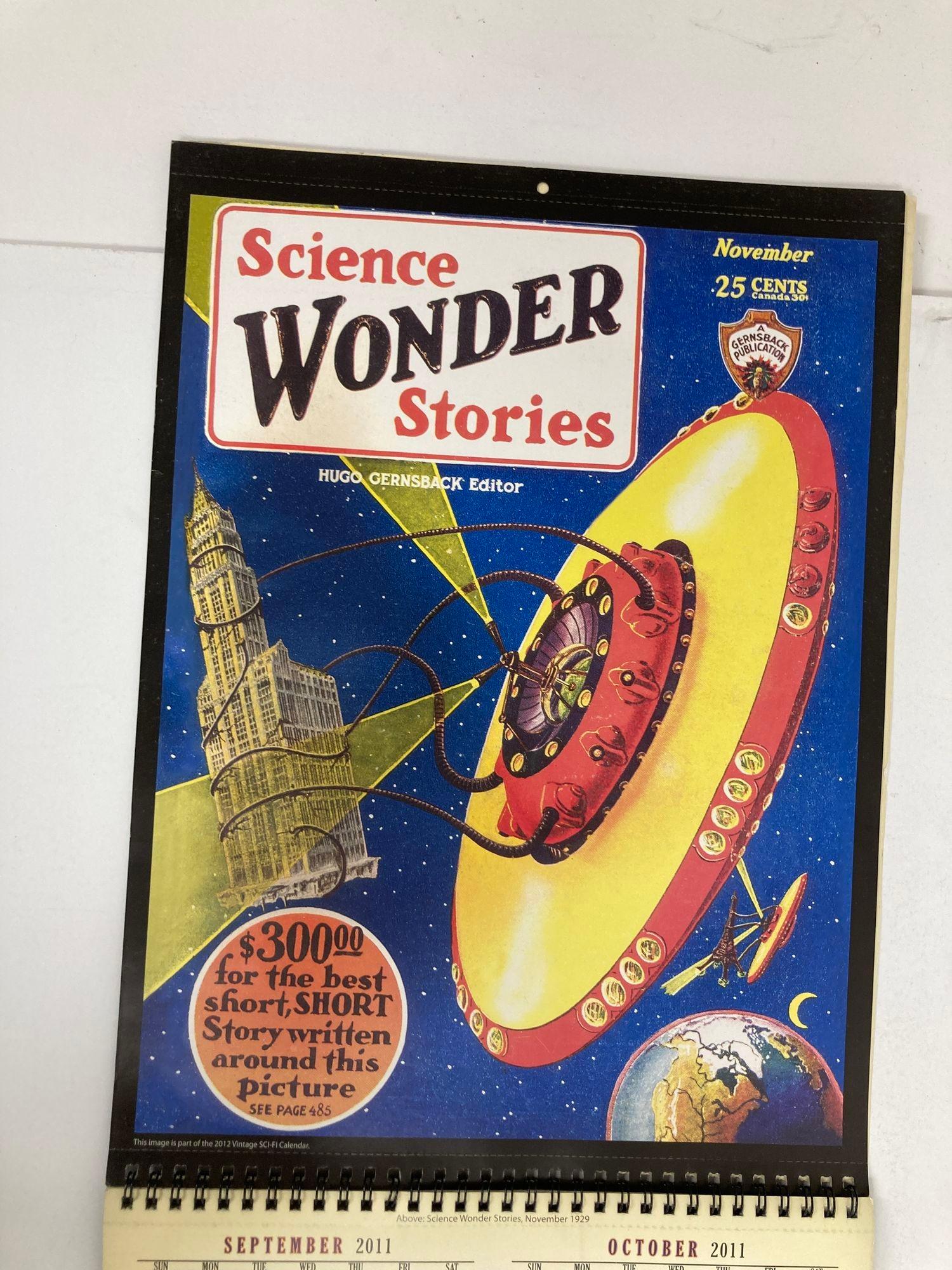 Wonder Stories Calendar 1930s Covers by Gernsback-Frank R Paul Collectible For Sale 2