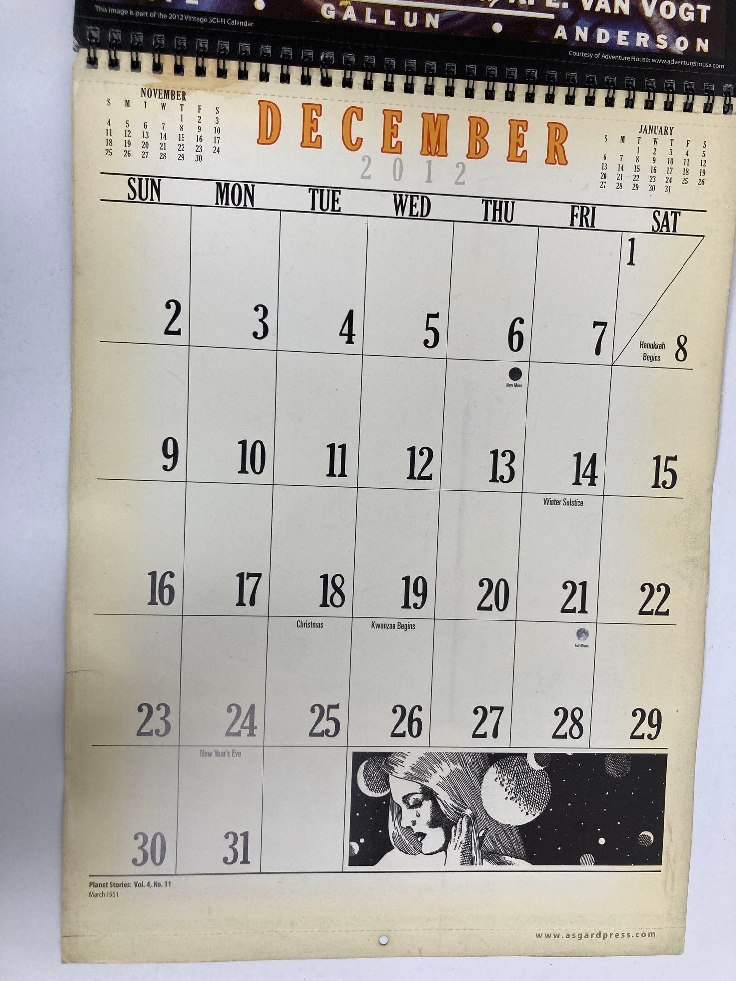 20th Century Wonder Stories Calendar 1930s Covers by Gernsback-Frank R Paul Collectible For Sale