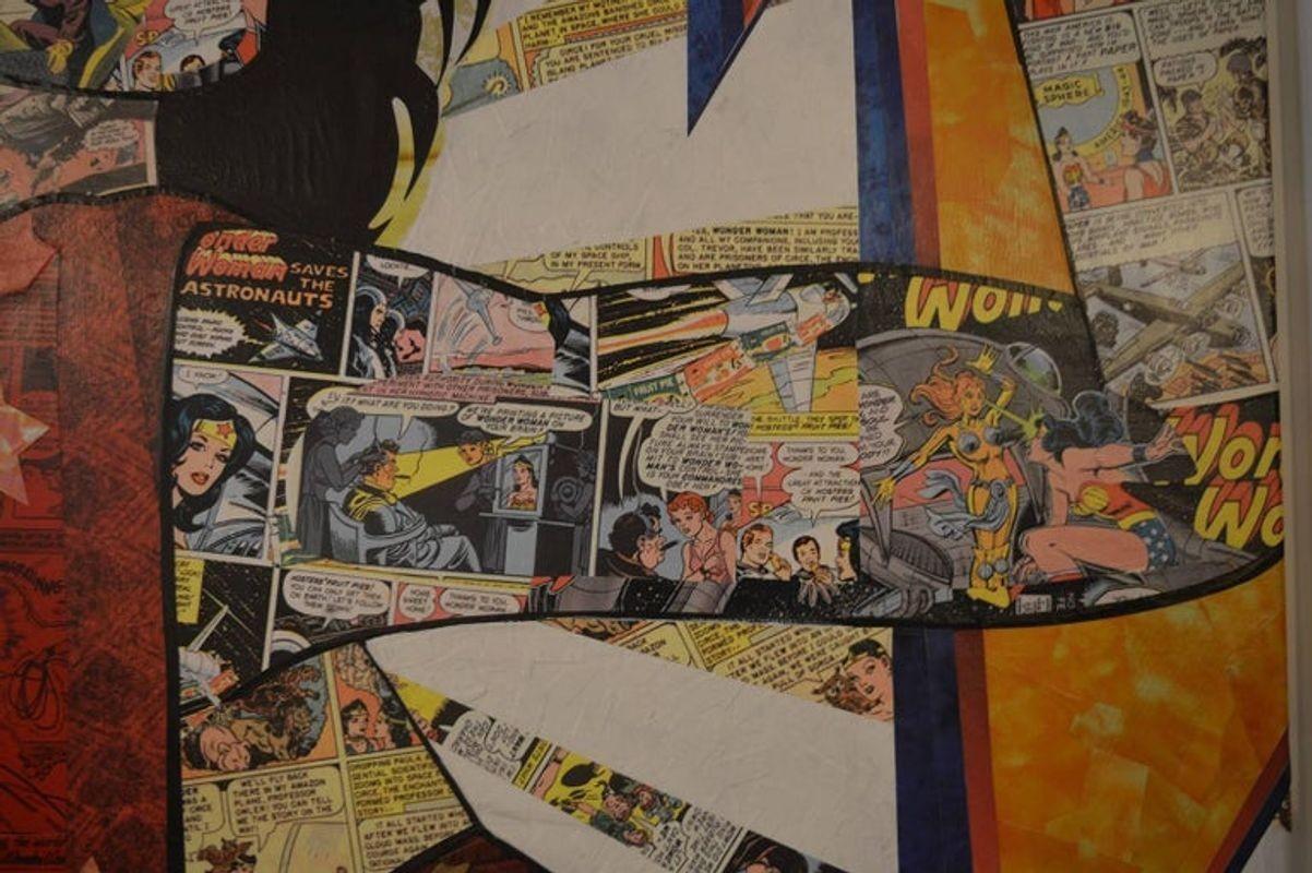 Canvas Wonder Woman Blast by Anabel Ruiz For Sale
