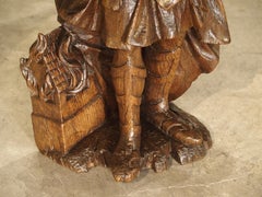 Wonderful 17th Century Oak Statue of Saint Florian, Patron Saint of Firefighters