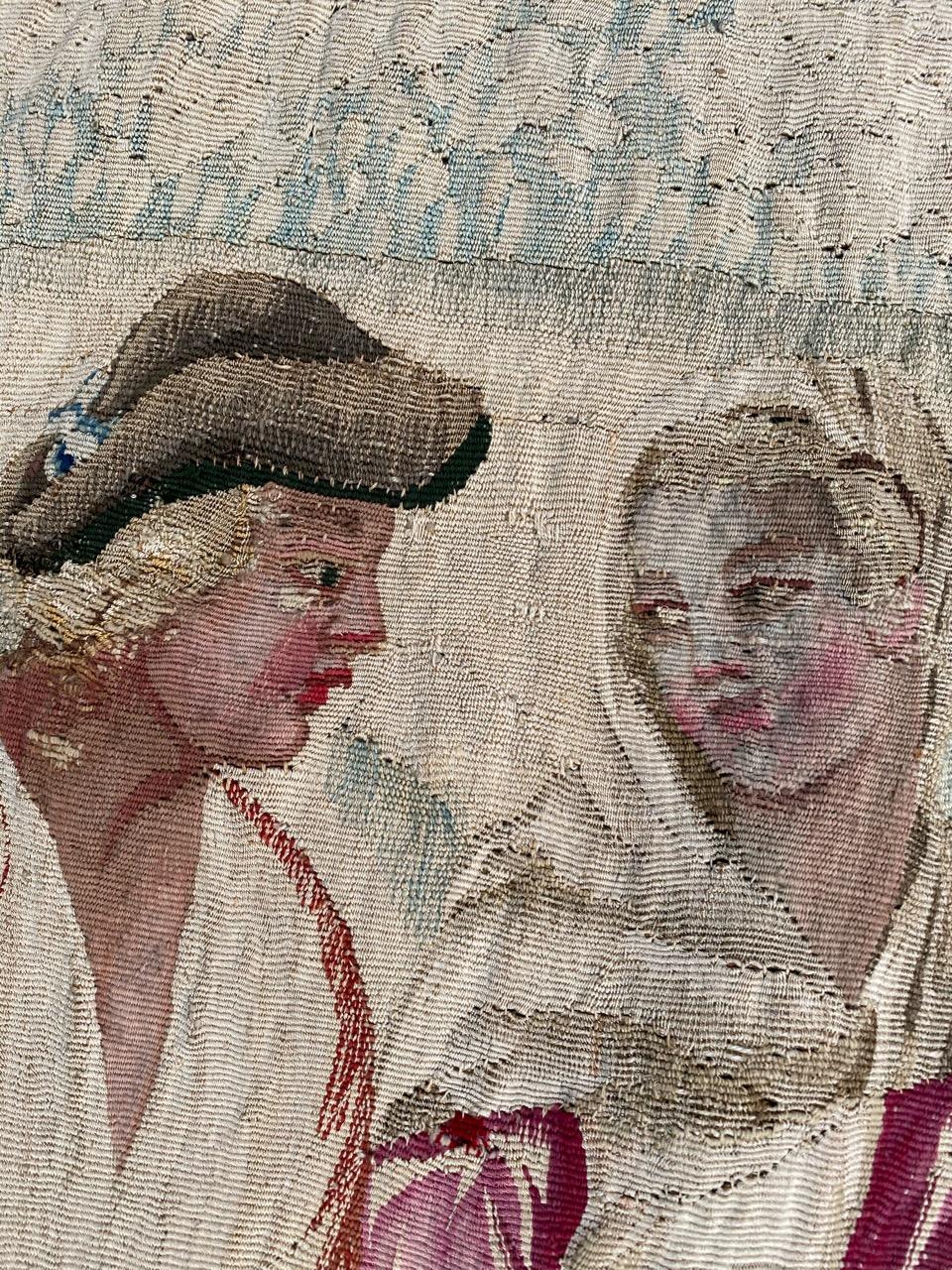 Wonderful 18th Century Aubusson Tapestry Panel In Good Condition In Saint Ouen, FR