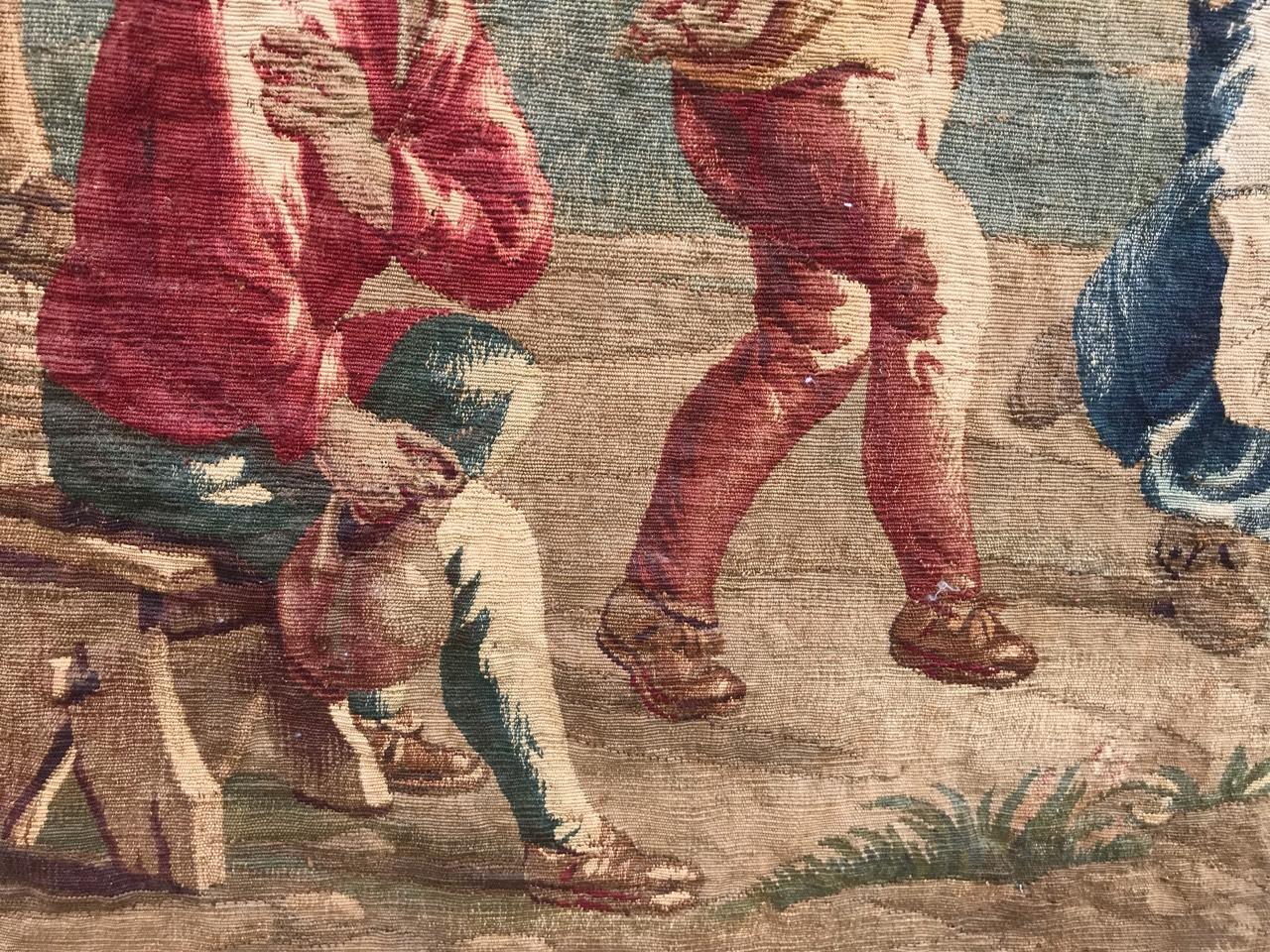 Tissé à la main Merveilleuse tapisserie d'Aubusson du 18ème siècle en vente