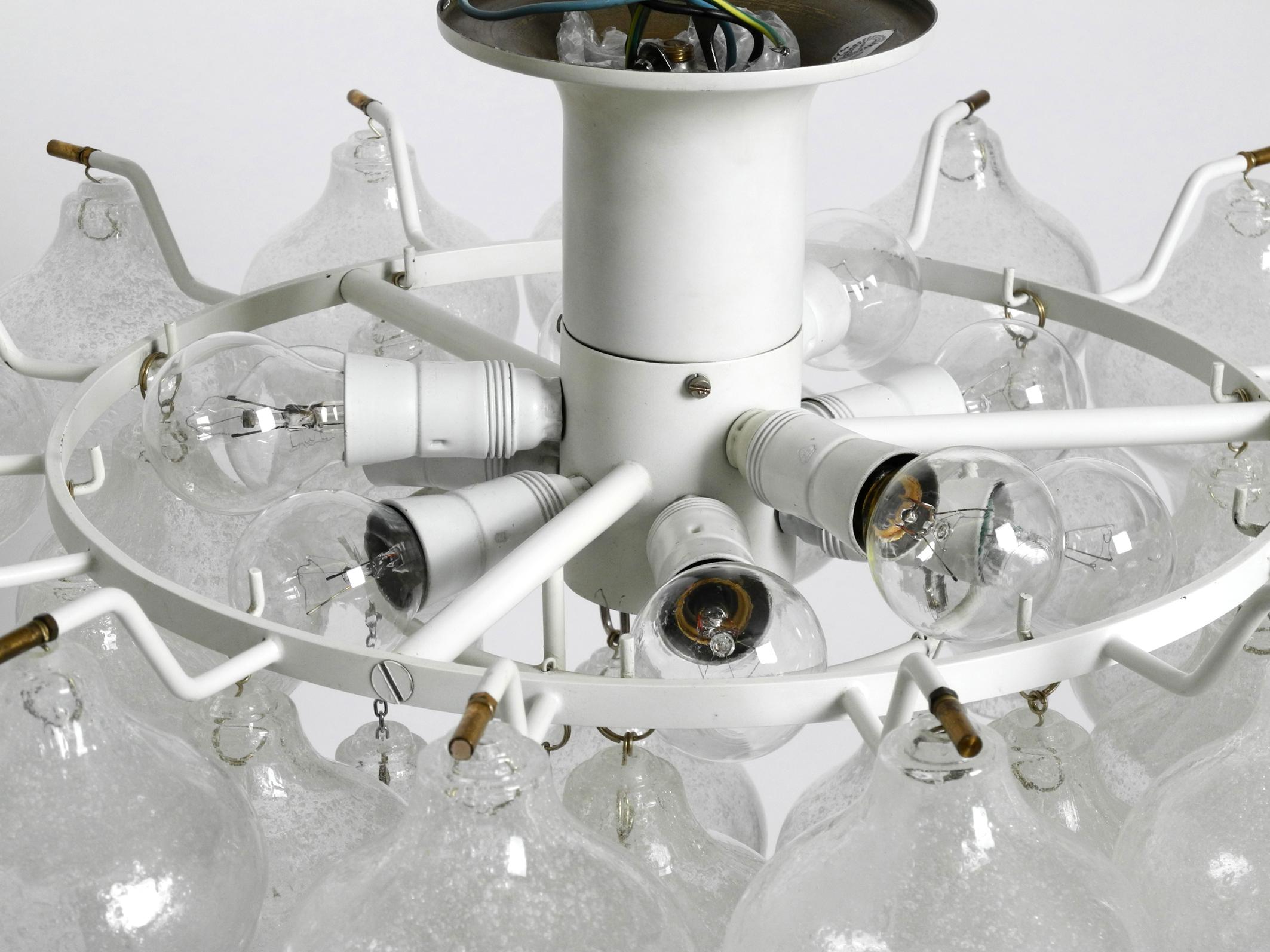 Wonderful 1960s J. T. Kalmar Franken Tulipan Ice Glass Ball Ceiling Lamp 7