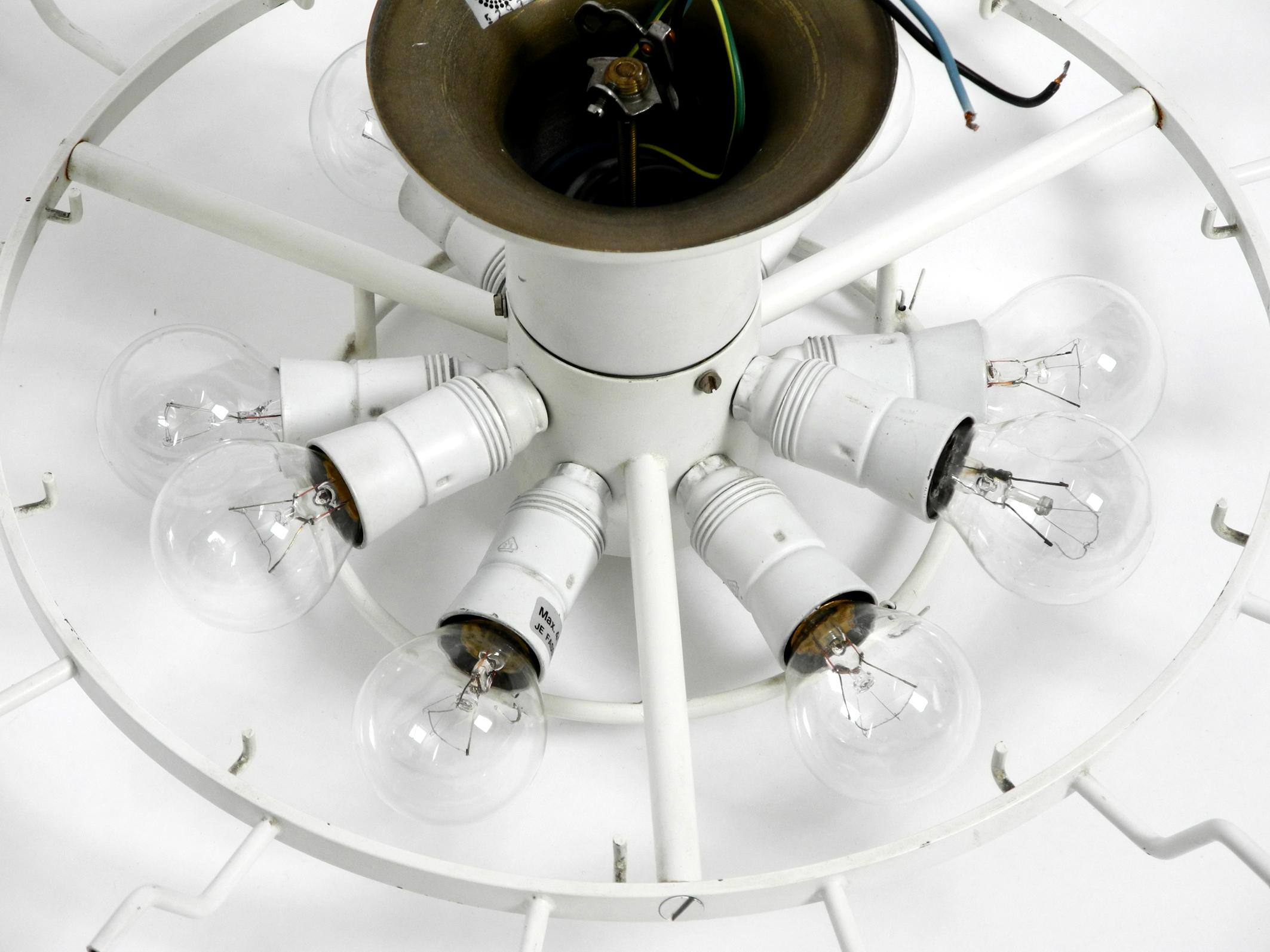 Wonderful 1960s J. T. Kalmar Franken Tulipan Ice Glass Ball Ceiling Lamp 8