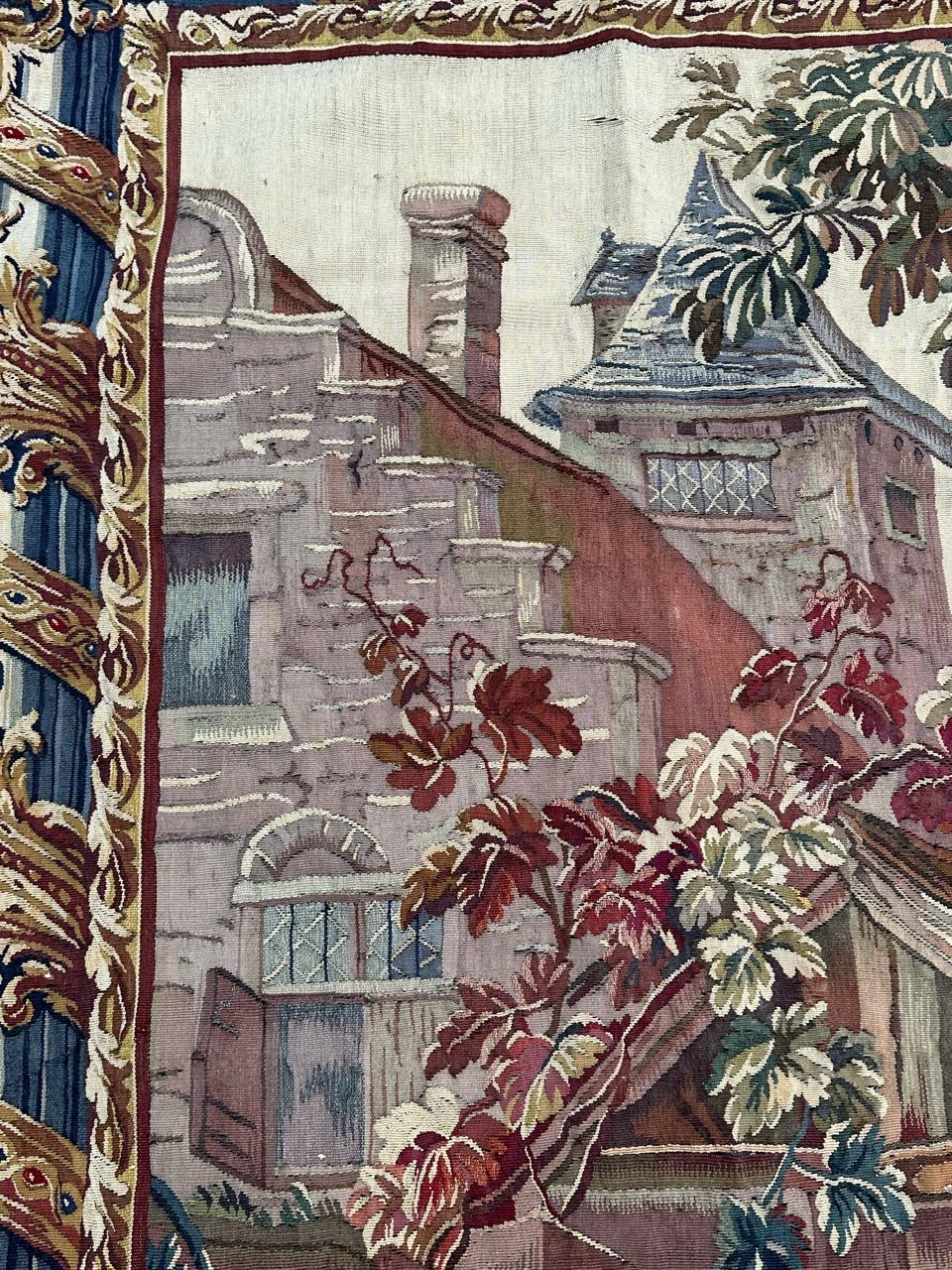 Merveilleuse tapisserie d'Aubusson française du 19ème siècle de Bobyrug  en vente 3