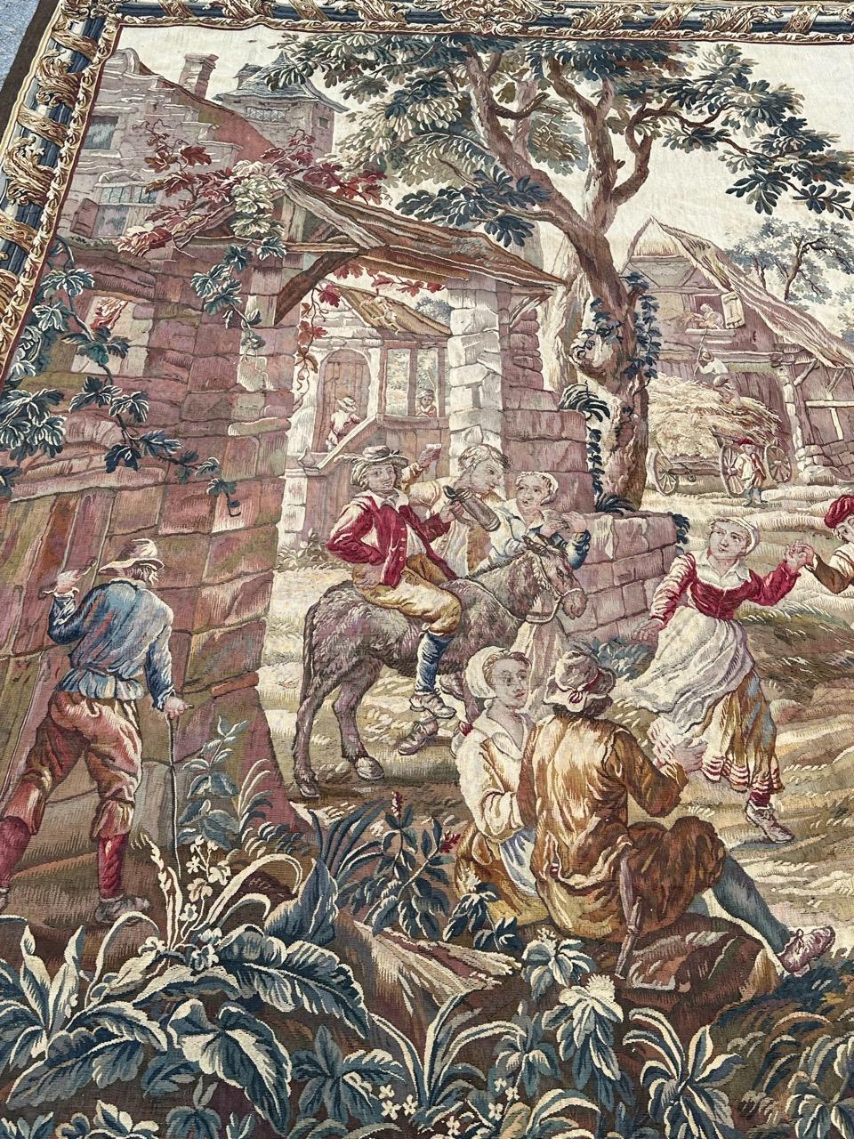 Bobyrug’s Wonderful 19th century french Aubusson tapestry  For Sale 8