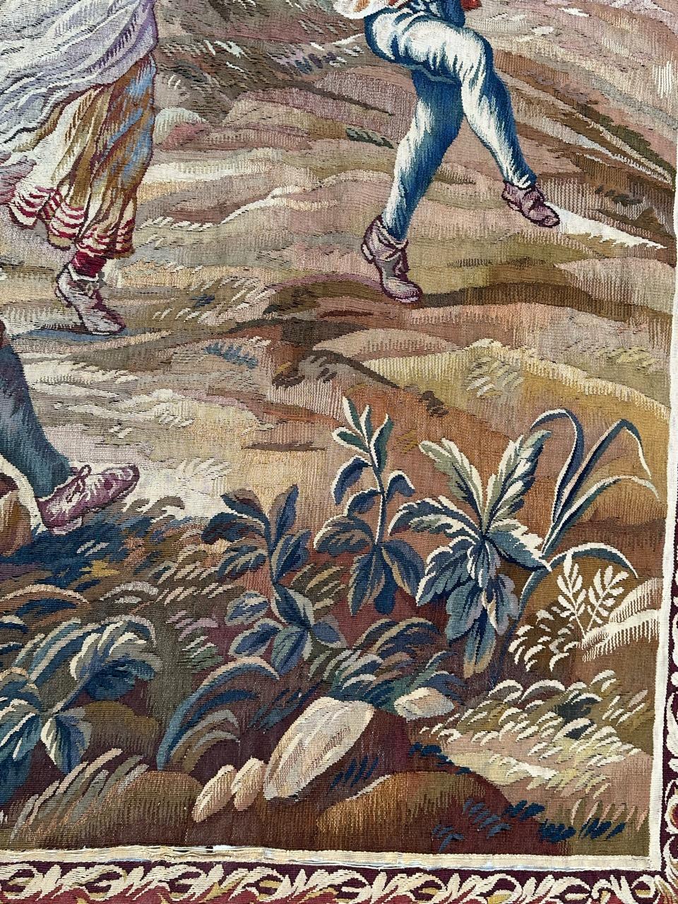 Tissé à la main Merveilleuse tapisserie d'Aubusson française du 19ème siècle de Bobyrug  en vente