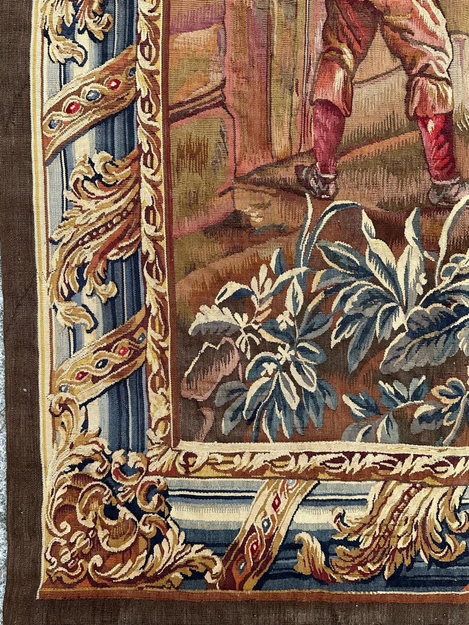 Merveilleuse tapisserie d'Aubusson française du 19ème siècle de Bobyrug  Bon état - En vente à Saint Ouen, FR