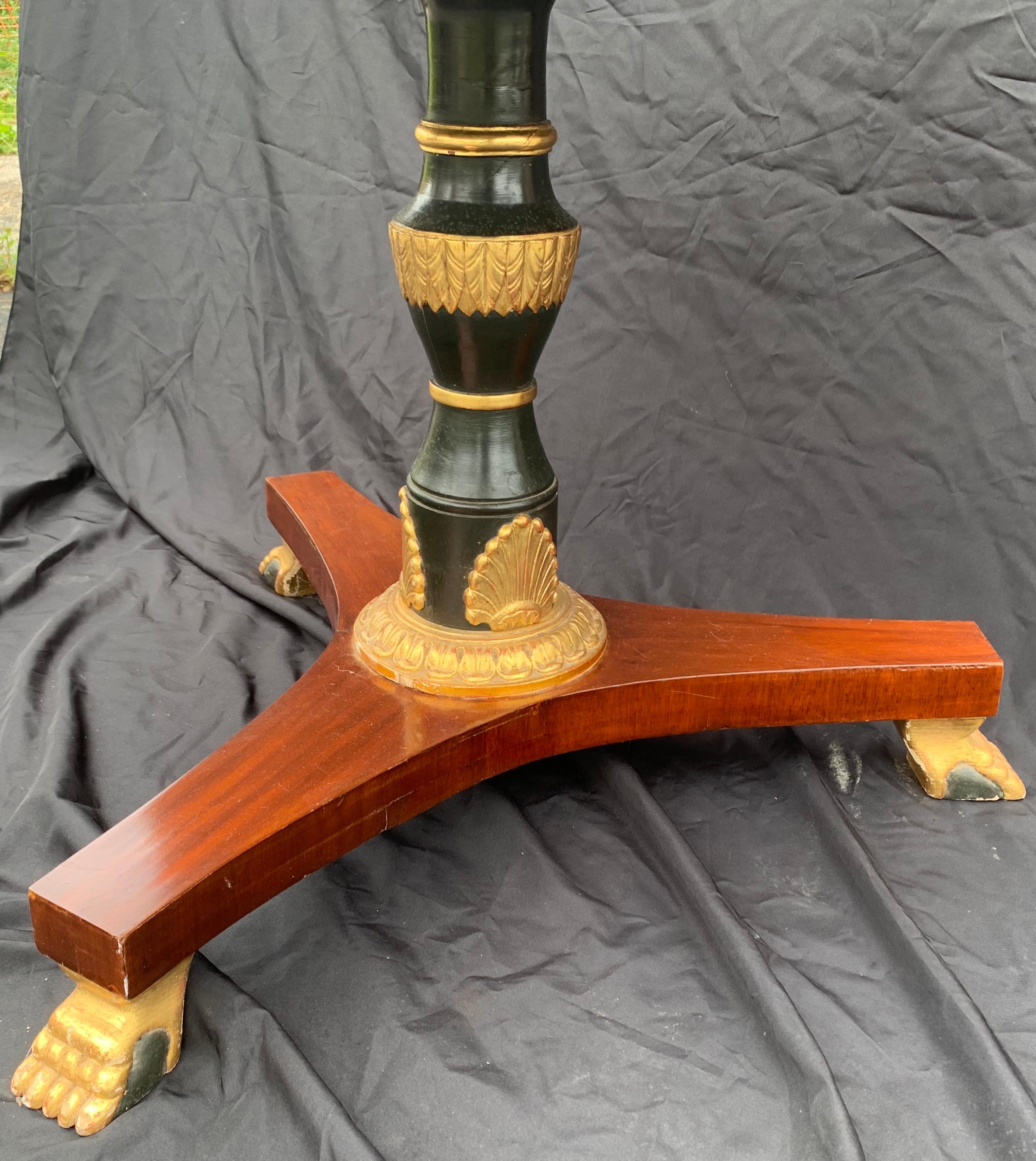 green marble top table